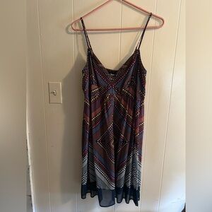 American Eagle Outfitters Multicolor Geometric Mini Dress or Tunic - Navy Blue